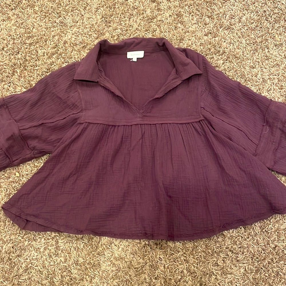 Purple blouse top